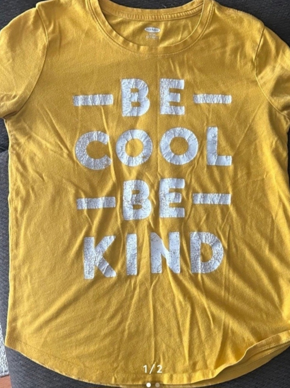 Old Navy Yellow 'Be Cool Be Kind' Graphic Tee